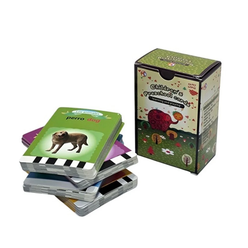 Spanish & English Talking Flash Cards for toddlers with sound, Educational Toy